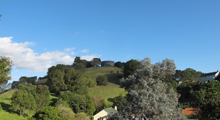 Te Tātua a Riukiuta / Big King Path - View looking towards the tihi where you can see the water reservoir.