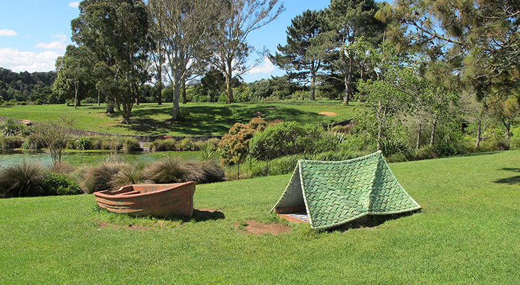 Botanic Gardens West Sculpture Path - Peter Lange, Camp site (2007)