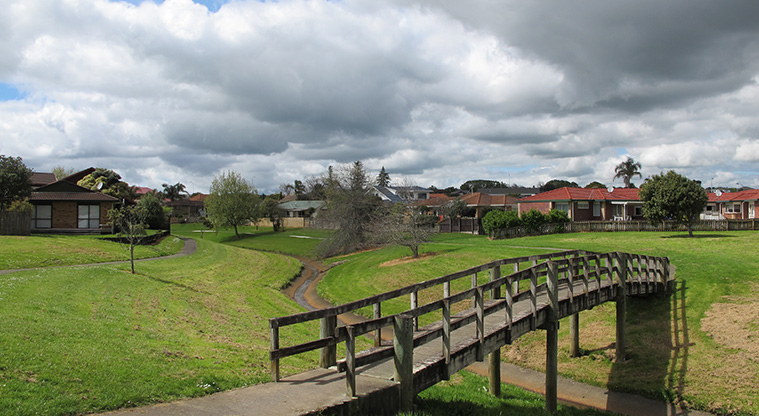 Cascades Path - Follow the bridge.