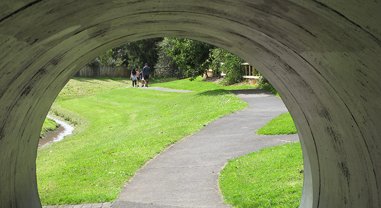 Cascades Path - Path passes through culverts along the way.
