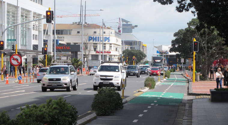 Central City Loop Path - Quay Street cycleway.