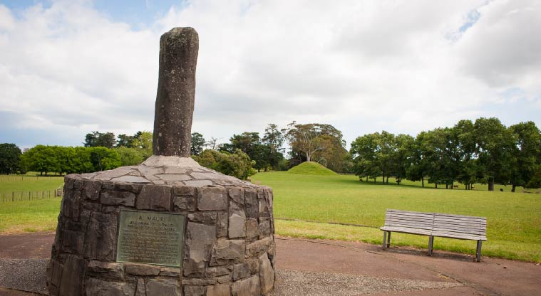 Cornwall Park Heritage Path – You will travel past the Rongo Stone, said to be an ancient representation of the Māori kūmara god.