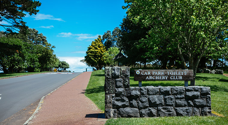 Cornwall Park Loop Path - If walking use the red chip or road if riding.