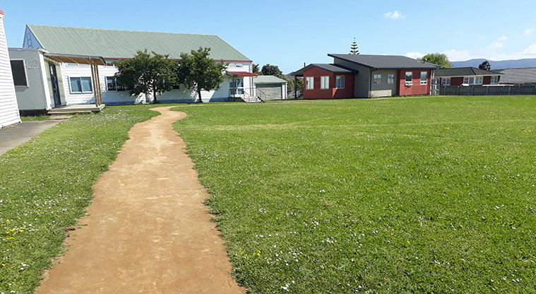 Edmonton School Path - Sandstone surface suits learning to ride