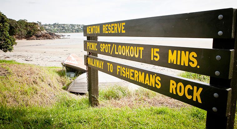 Fishermans Rock Path - Start by following the Te Ara Hura route markers towards Fishermans Rock.