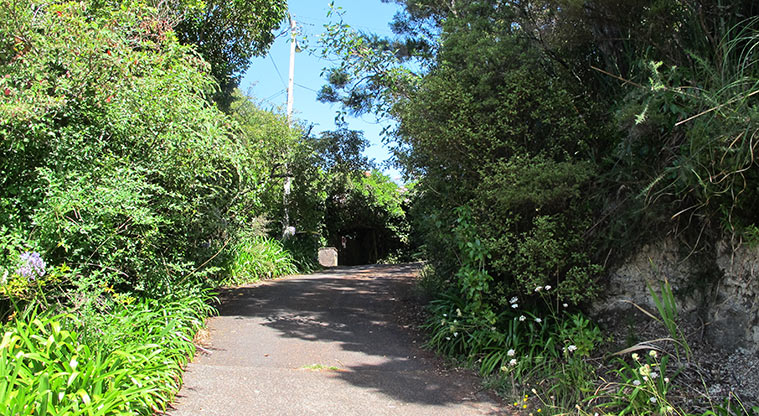 Greenhithe West Path - Follow Austin Road.