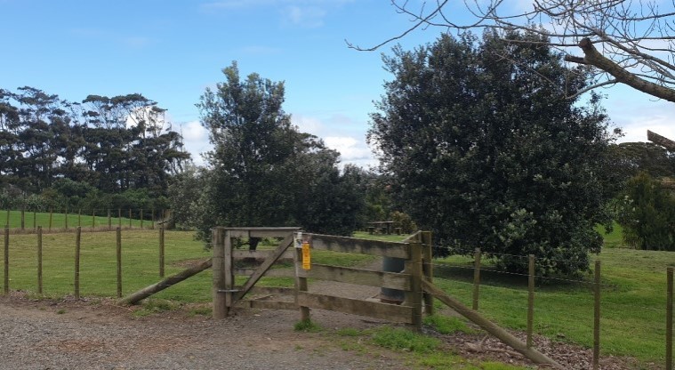 Greenwood Road Park Path - Entrance to the path on Creamery Road.