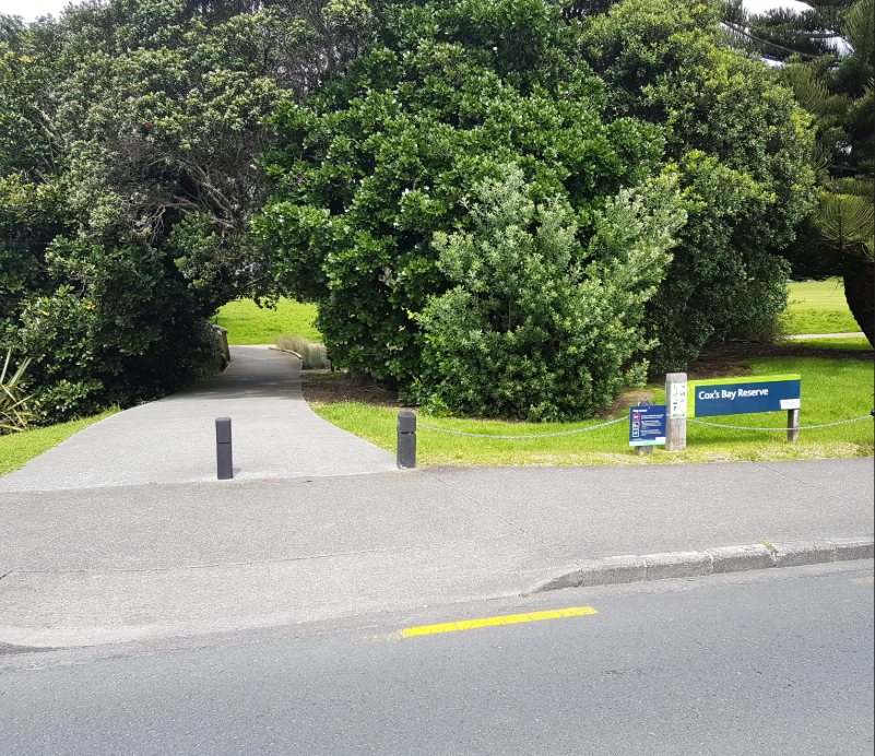 Grey Lynn to Pt Erin Path - Entrance to Cox's Bay Reserve.