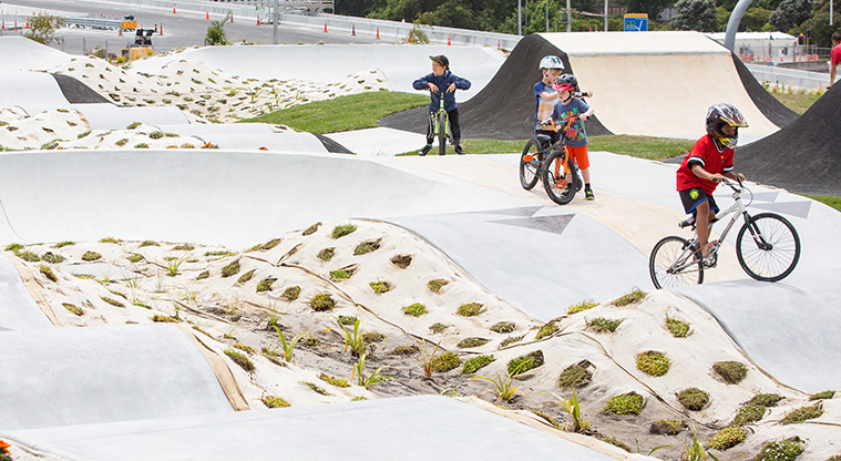 Grey Lynn to Waterview Path - The pump track at Waterview Reserve.