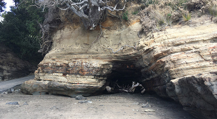 Gulf Harbour Path – Explore the small cave.
