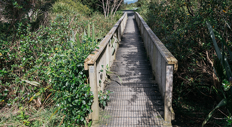 Harbourview - Orangihina Path - A narrow bridge, not suitable for a double buggy.