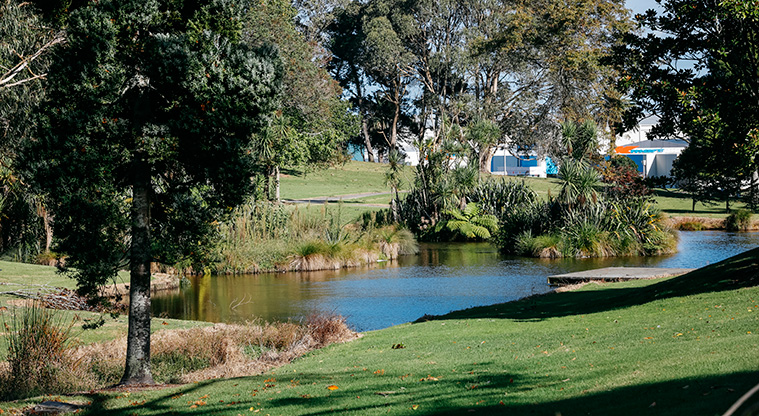 Hayman Park Path - Pond near the centre of Hayman Park.