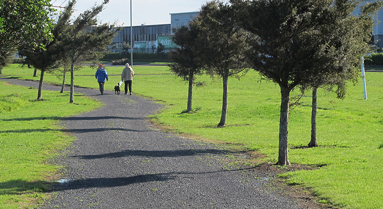 Highbrook Path - Path alongside the commercial development.