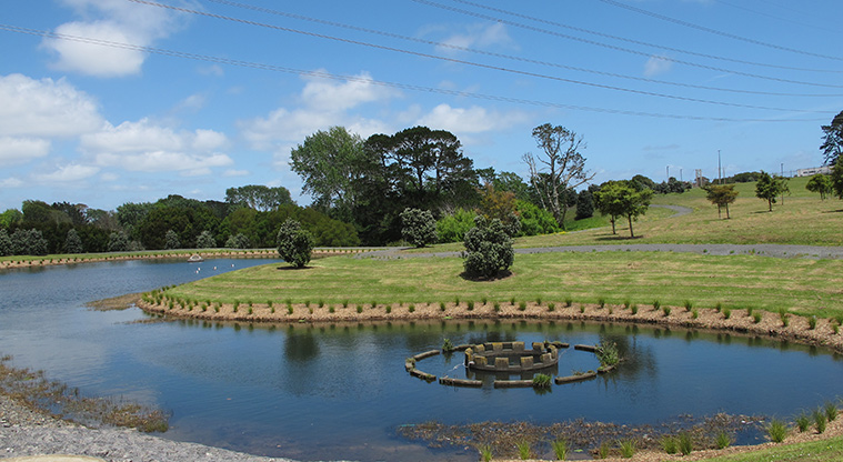 Highbrook South Path - Walk or ride around this pond feature.