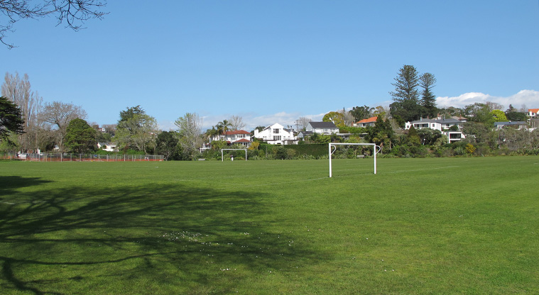 Hobson Bay East Path - Sport fields at Martyn Wilson Fields.
