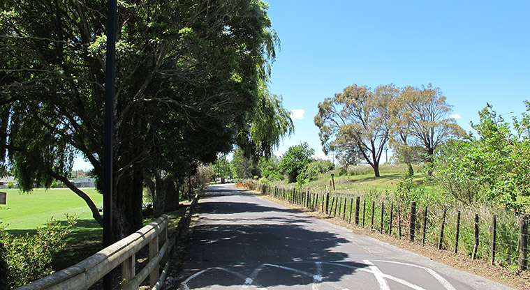 Huapai Reserve Path - As an alternative you can continue back through the car parks to the path start.