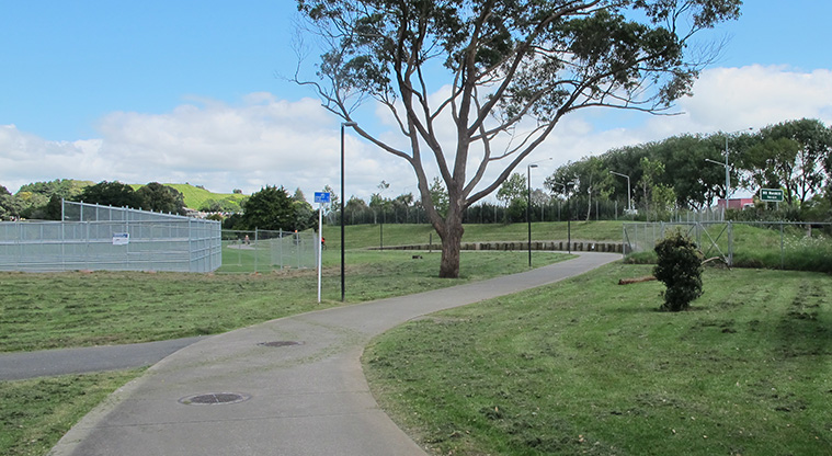 Keith Hay Path - section of path near the cricket nets south of recreation centre and gymnasium