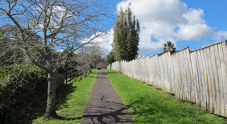 Logan Carr Path - Eastern end access path onto Point View Drive.