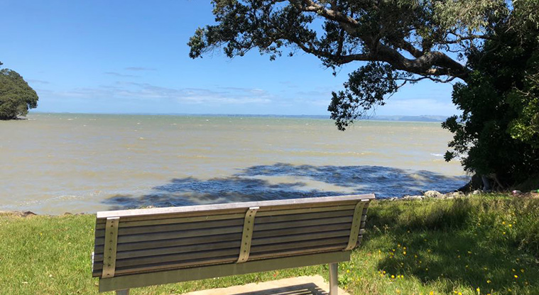 Lynfield Cove Path - View from coastal edge when the tide is in