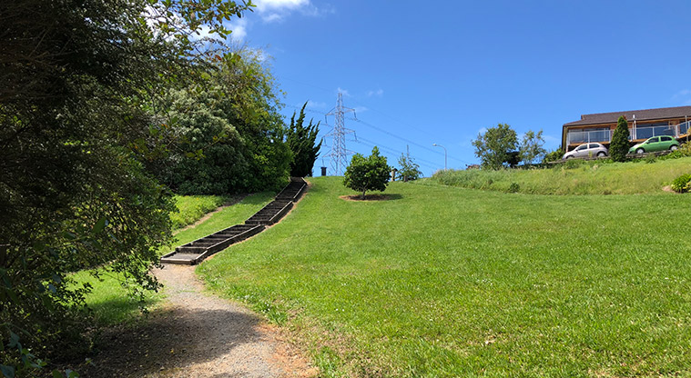 Lynfield Cove Path - Return journey route up a short flight of steps
