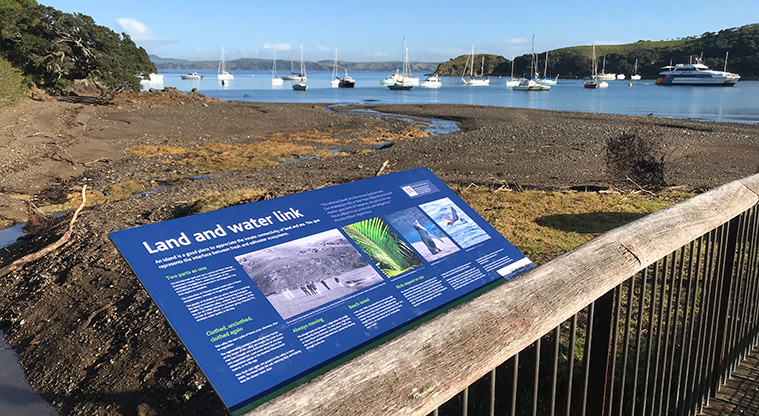 Matiatia Headland Path - Cross the bridge at the end of the beach and head up into Te Atawhai Whenua, using the steps.