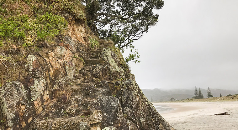 Medlands Beach Path - A steep track leads up to the top of Medlands Rock.