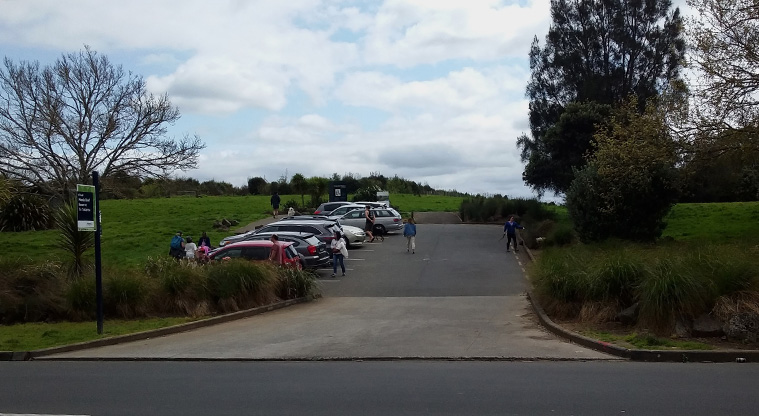 Meola Reef Path - A view of the car park area off from Meola Road.