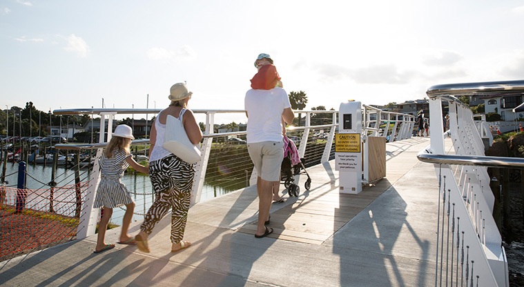 Milford to Castor Bay Path - Milford pedestrian bridge (lifts when boats pass).