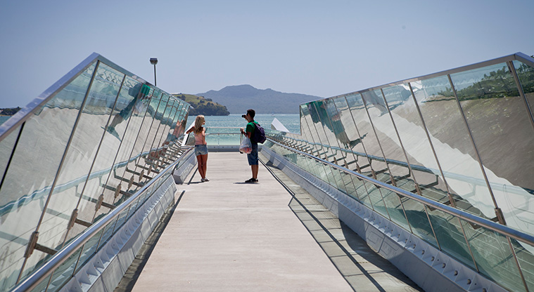 Mission Bay to Wynyard Quarter Path - Art Feature: Point Resolution Bridge Taurarua (2013, Henriata Nicholas).