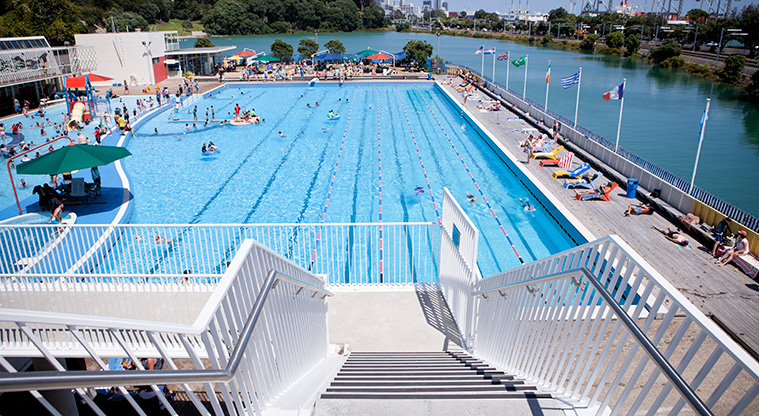 Mission Bay to Wynyard Quarter Path - Parnell Baths, open during the warmer months.