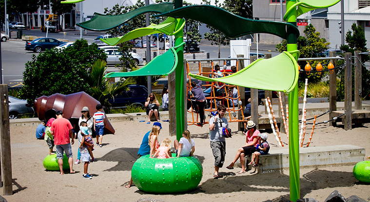 Mission Bay to Wynyard Quarter Path - The playground at Silo Park, Wynyard Quarter.