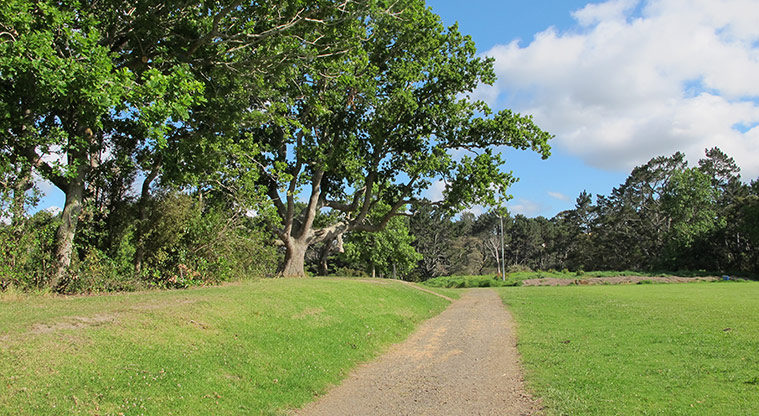 Moire Park Path - Start of gravel section of the path.