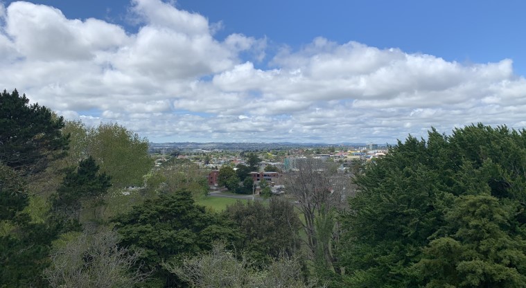 Ōtāhuhu / Mt Richmond Path - Looking south from the tihi (summit).