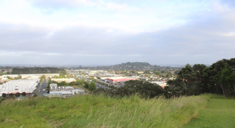 Pukewīwī / Puketāpapa / Mt Roskill Path - View overlooking the suburb of Mt Roskill, towards Ōwairaka / Te Ahi-kā-a-Rakataura / Mt Albert.