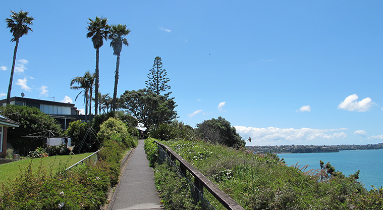 Murrays to Rothesay Bay Path - Path running alongside residences.