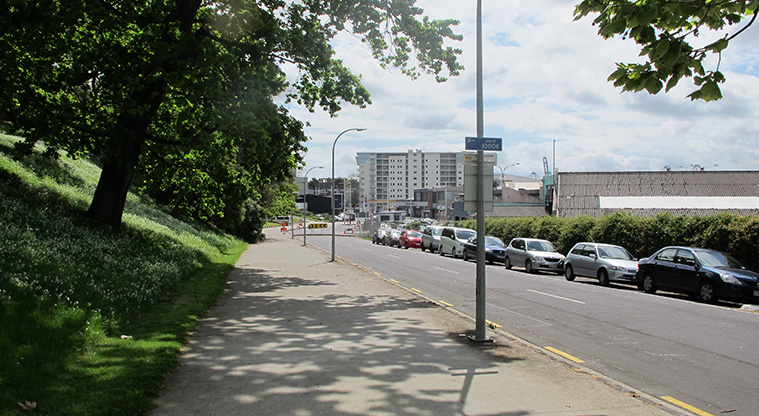 Newmarket to Ferry Terminal Path - Churchill Street section connecting to Beach Road.
