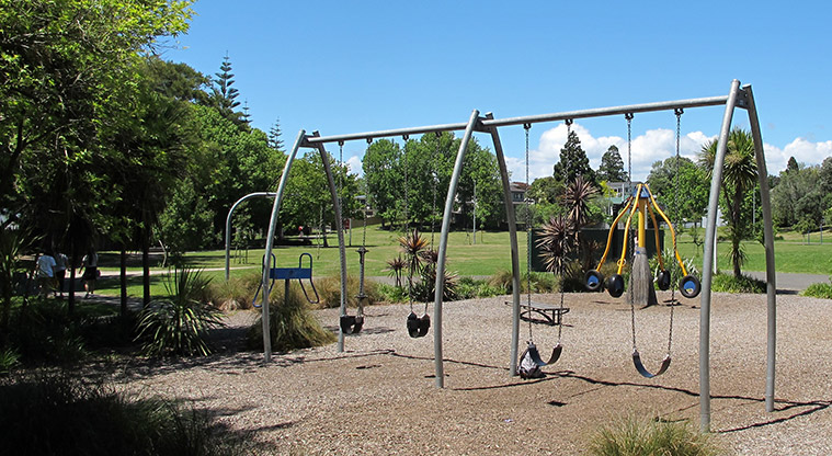 Normanton Reserve Path - Children’s swings.