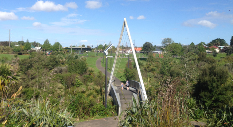 Olympic Park Path - Bridge viewed from the Olympic Park Velodrome (Photo Credit: Ilai Manu).