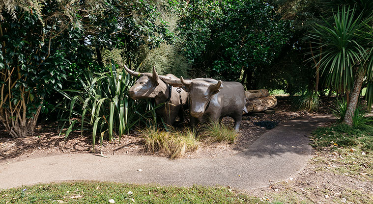 Oratia Stream Path - Sculpture near the path start.