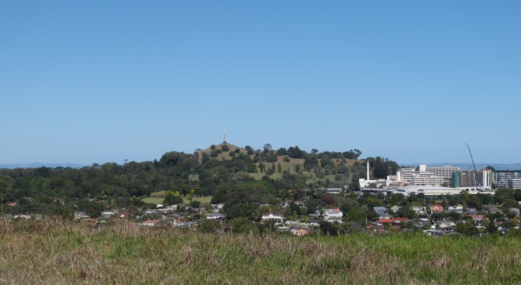Ōhinerau / Mt Hobson Path - View to Maungakiekie / One Tree Hill.