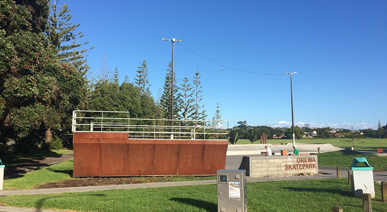 Te Ara Tahuna / Ōrewa Estuary Path - The skate park at Western Reserve.