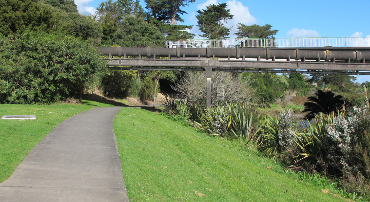 Pakuranga Creek Path - Path takes you under Cascades Road bridge.
