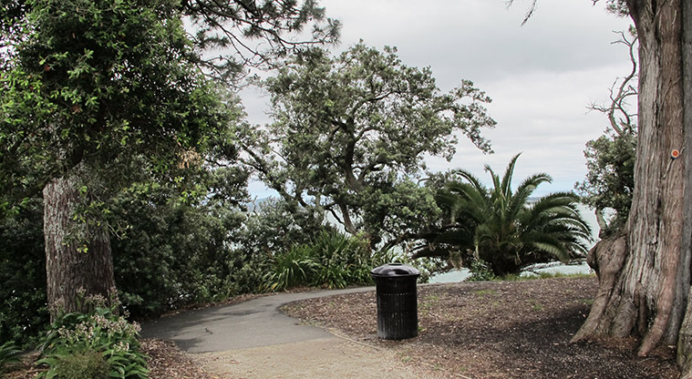 Point Chevalier Path - Start of path down to Pt Chevalier Beach.