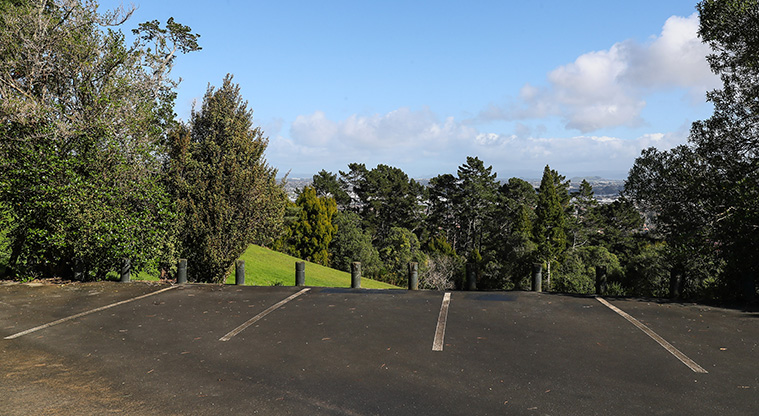 Point View Bush Path - The car park area off Point View Drive.