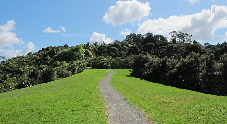Point View Lookout Path - A gentle slope up a grassed area.