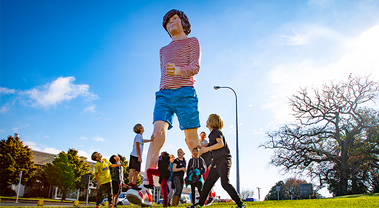 Potters Park Path - 'Boy Walking' (Ronnie van Hout, 2019)