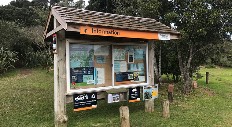 Poukaraka Pā Path - The path starts at the dotterel sculpture car park at Whakanewha Regional Park.