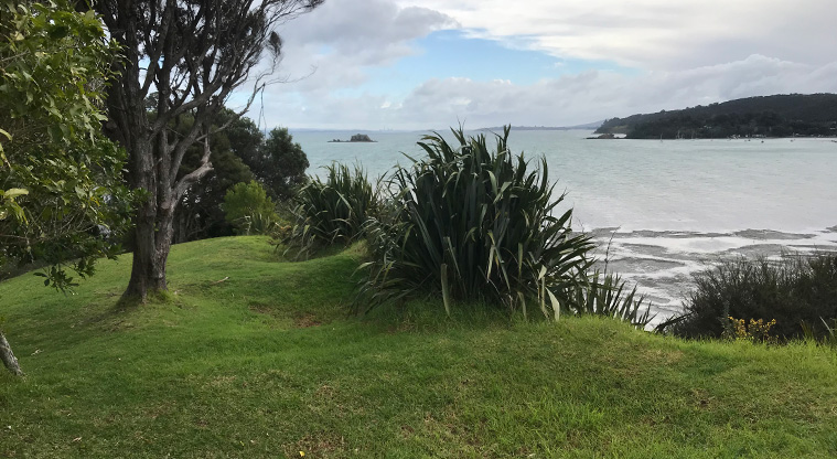 Poukaraka Pā Path - The pā is on a small headland - with great views across the beach in both directions. From this point late in the day you will understand why Whakanewha means “to shade eyes from the setting sun”.