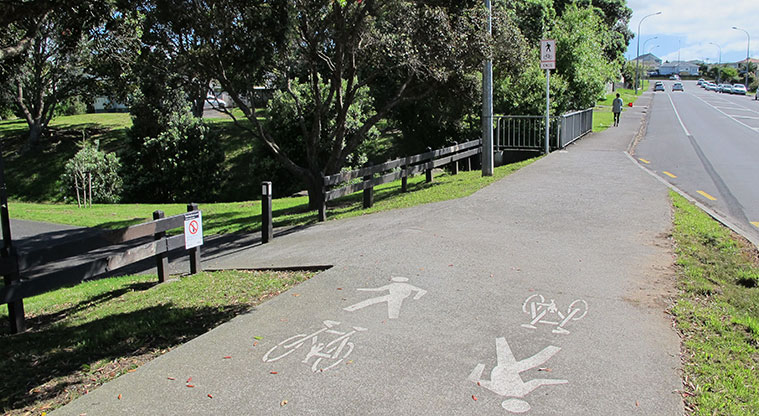 Puketāpapa Path - Start of path onto May Road.