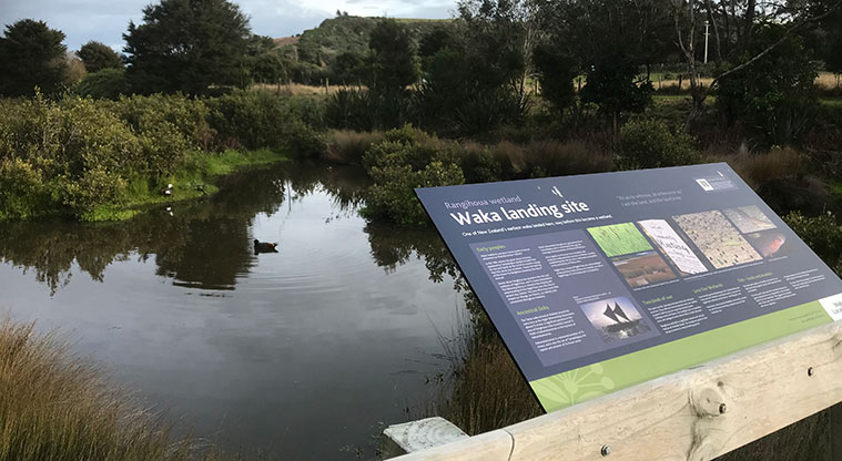 Rangihoua Wetland Path - The elegant bridge across the Rangihoua Creek has a lot of history.